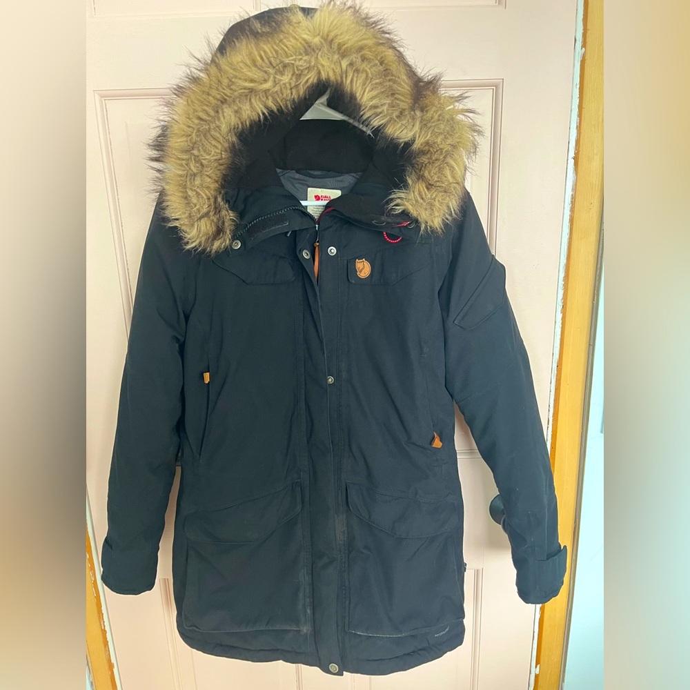 Fjallraven Nuuk Parka Hooded Black Size S